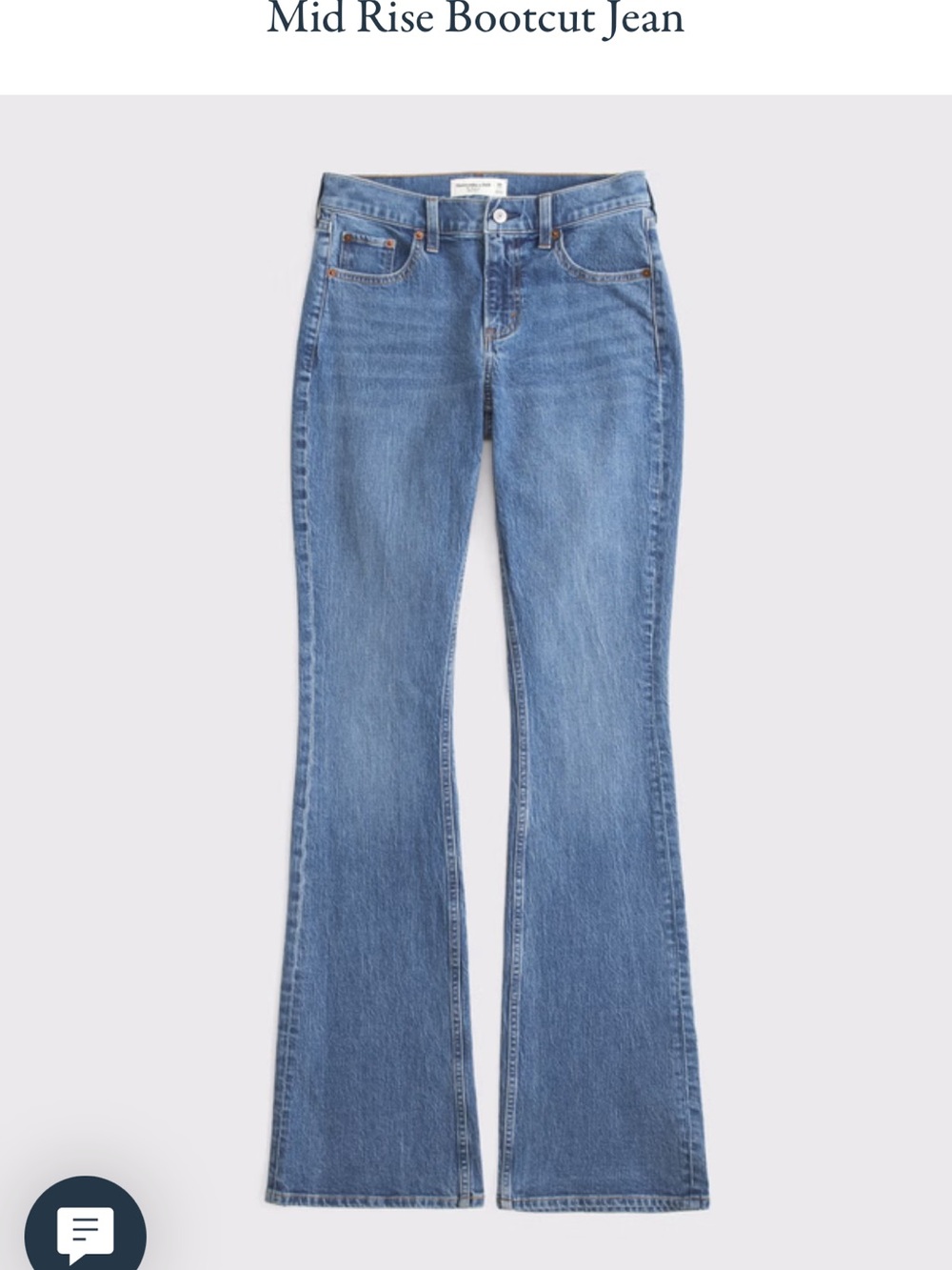 Abercrombie & Fitch Women’s Curve Love Mid Rise Bootcut Light Blue Jeans